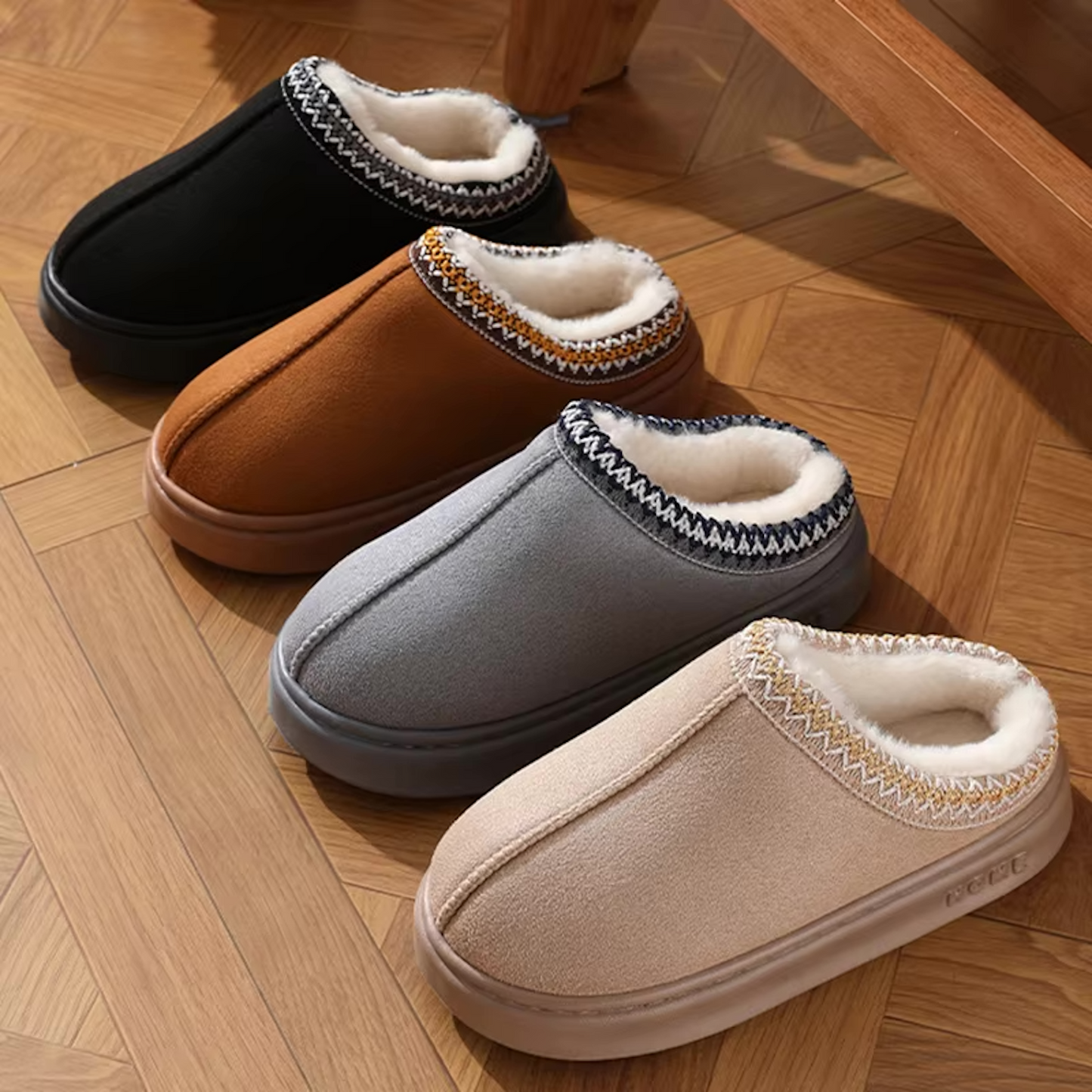Litura Slim Fur-Lined Slippers